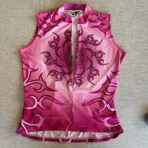 Sugoi bike top size L 1/4 zip pink with pockets